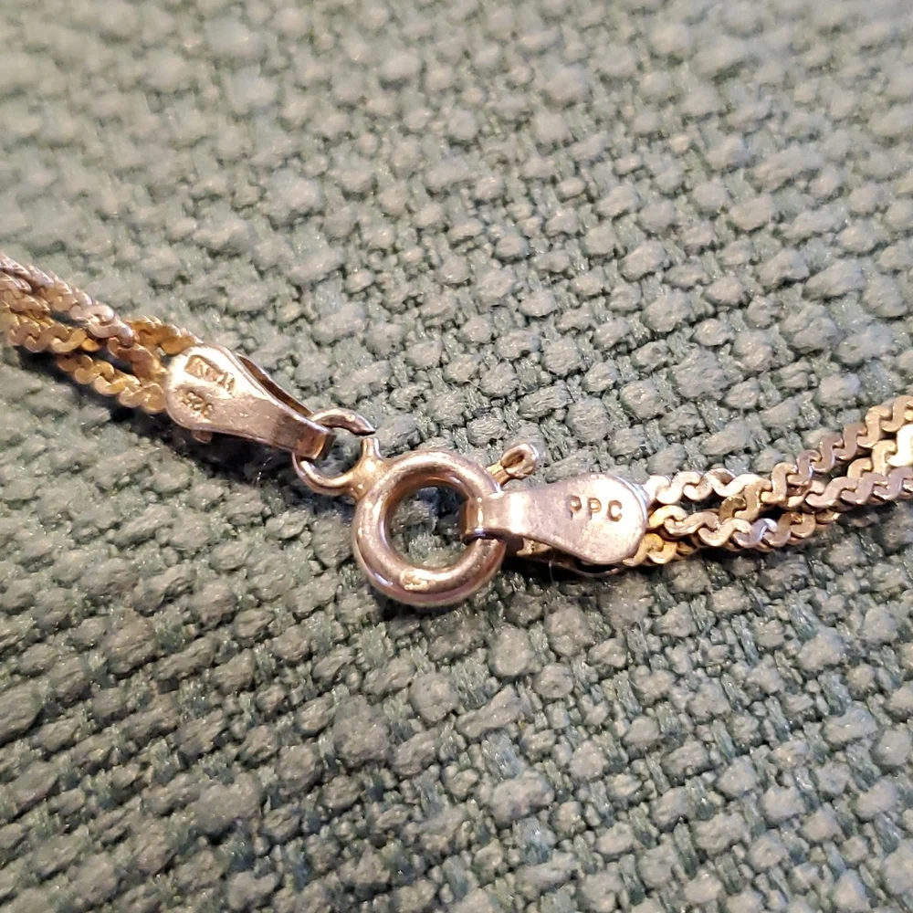 VINTAGE STERLING SILVER Bracelet, Italy, 7